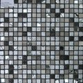 black color stone & glass mosaic 