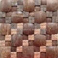 brown color coconut resin mosaic 
