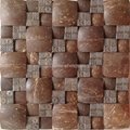brown color coconut resin mosaic 