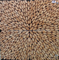 radial pattern wood panel