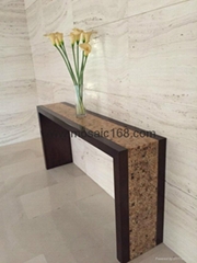 Coconut mosaic wood  table panel