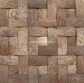 brown color  coconut wall panels mosaic
