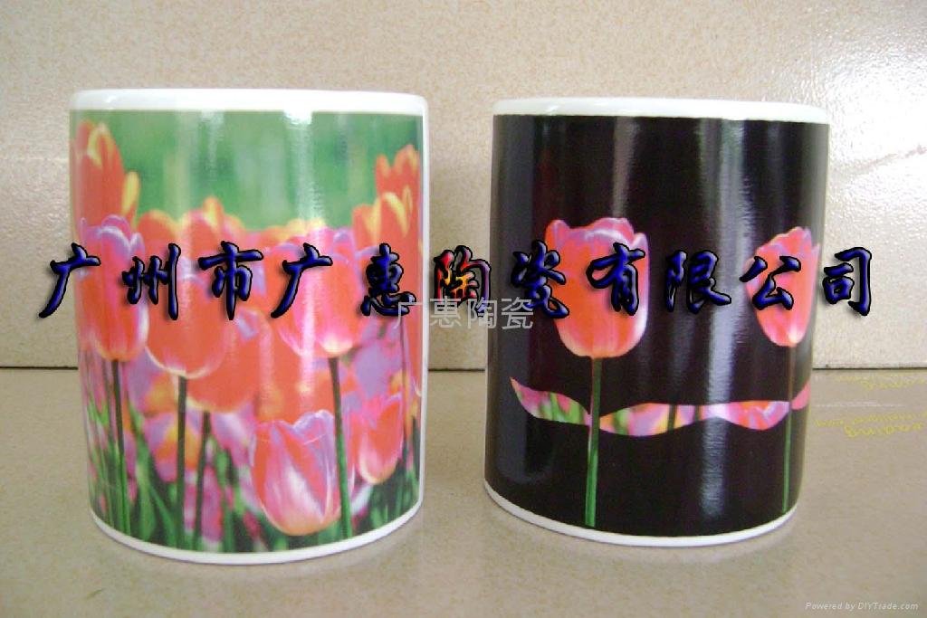  color-changed advertising ceramic cup 5