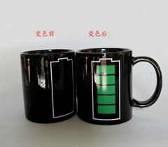 Supply ceramic glass color magic mug