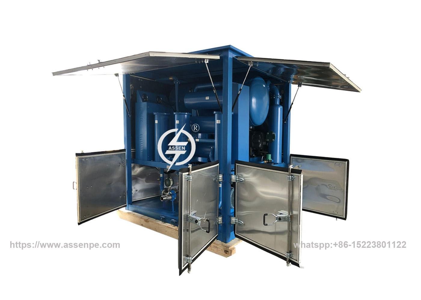 weather-proof type  double stage transformer oil treatment machine