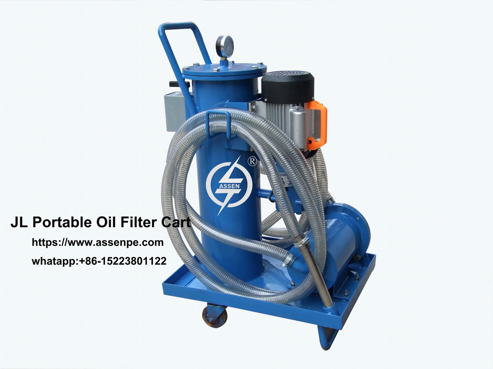 Portable Hydraulic Oil Filtration Machine, Mobile Oil Filter Cart