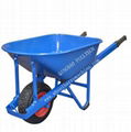100L Master builder's steel wheelbarrow contractors wheel barrow poly wide wheel 2