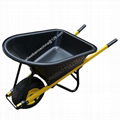 100L Master builder's steel wheelbarrow contractors wheel barrow poly wide wheel 4