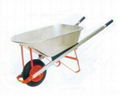 100L Master builder's steel wheelbarrow contractors wheel barrow poly wide wheel 5