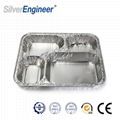 Aluminum foil dining box mold, 4 grids mold