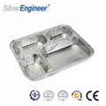 Aluminum foil dining box mold, 4 grids mold