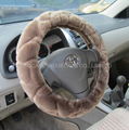 Fur steering wheel cover