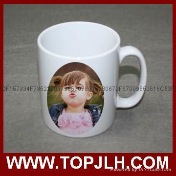 Wholesale 11oz sublimation white blank coated ceramic coffee mug 3