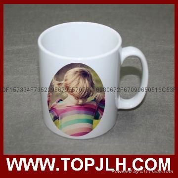 Wholesale 11oz sublimation white blank coated ceramic coffee mug 2