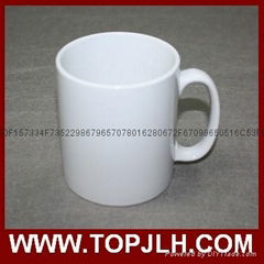 Wholesale 11oz sublimation white blank coated ceramic coffee mug