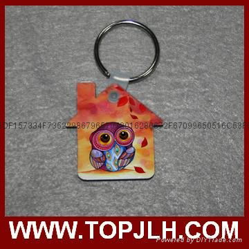 Topjlh bulk order sublimation custom printed mdf keychain