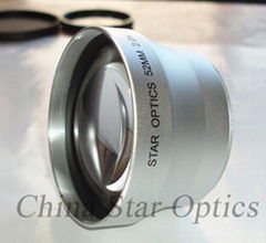 52mm 2.0X telephoto conversion lens for digital cameras