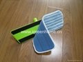 Adjustable handle microfiber flat mop