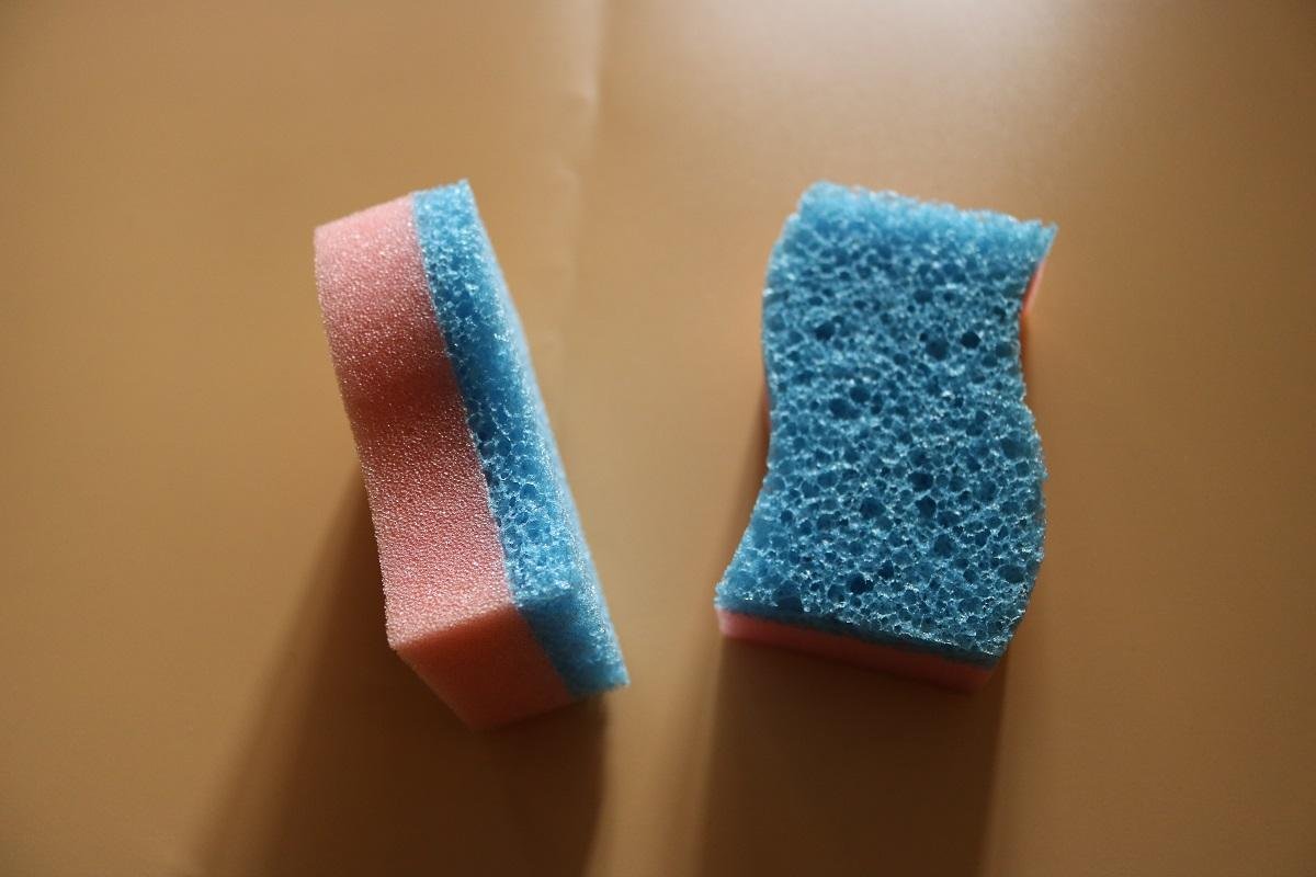 new dish sponge become soft meeting hot water 2