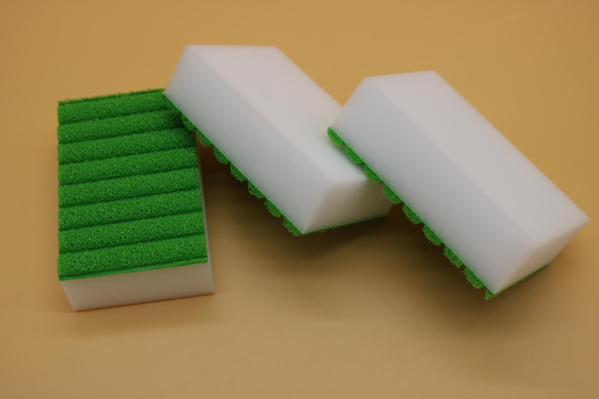 melamine sponge back with stripe sponge (China Manufacturer) Kitchen