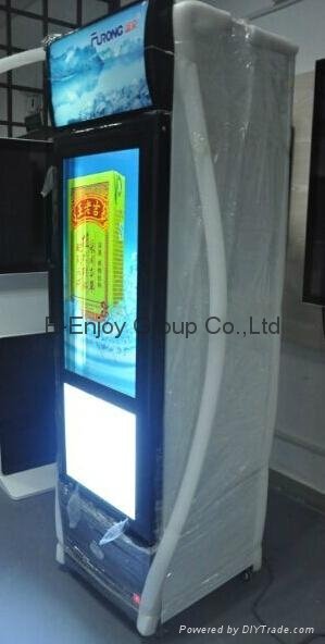 32inch to 65inch TFT Type Transparent refrigerator door as promoting product adv