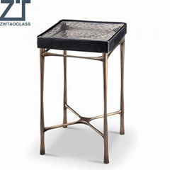 decorative thickness glass table top 