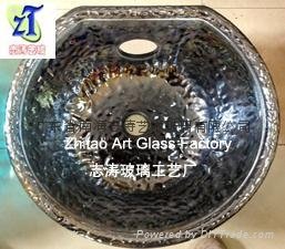 Pedicure Spa Chair Glass Bowl with Sparkle from China  4
