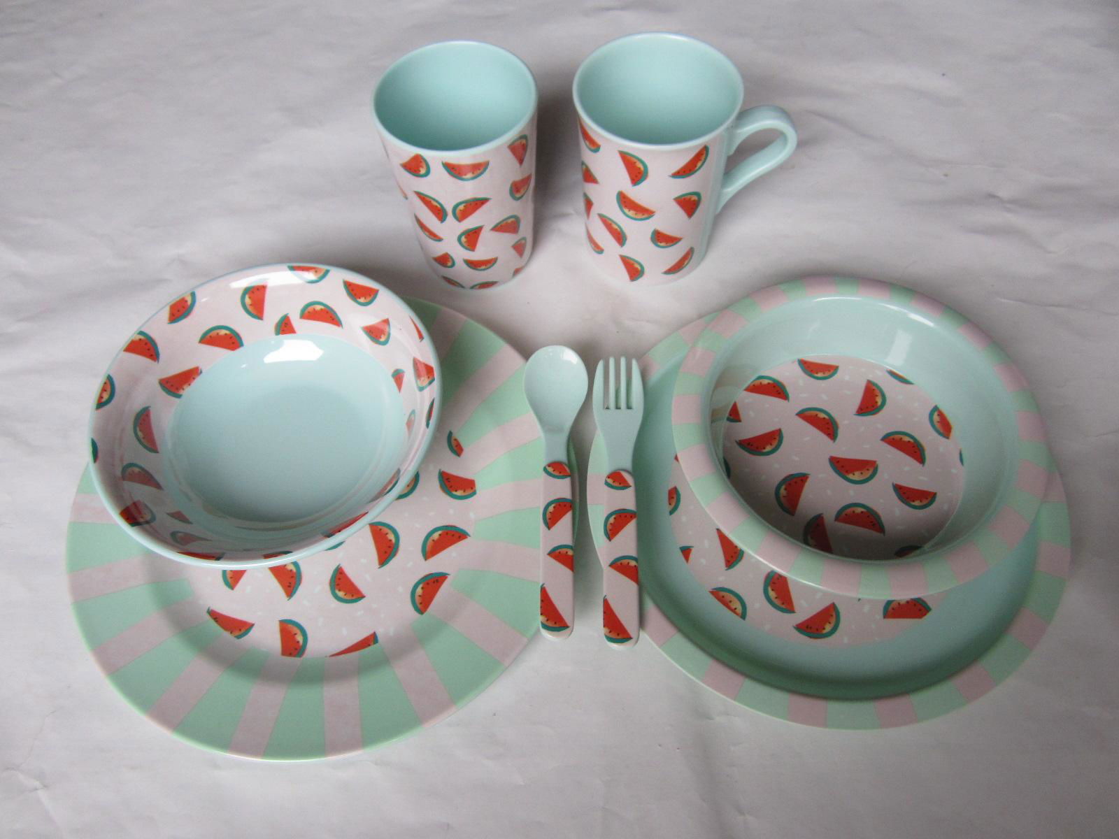 melamine baby dinner set 4