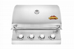 4 burner BUILT IN GAS BBQ GRILL