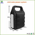 multifunctional mini solar power system with led light and cellphone charger 1
