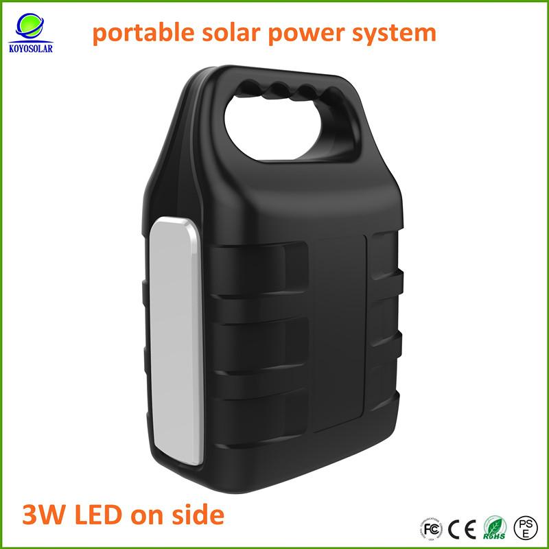 multifunctional mini solar power system with led light and cellphone charger 2