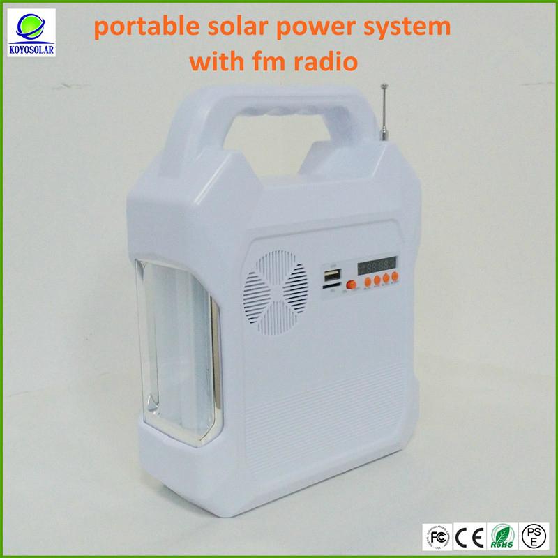 high quality portable solar power system with fm radio 3