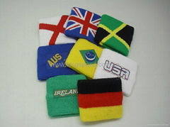 tennis sports flag sweatband