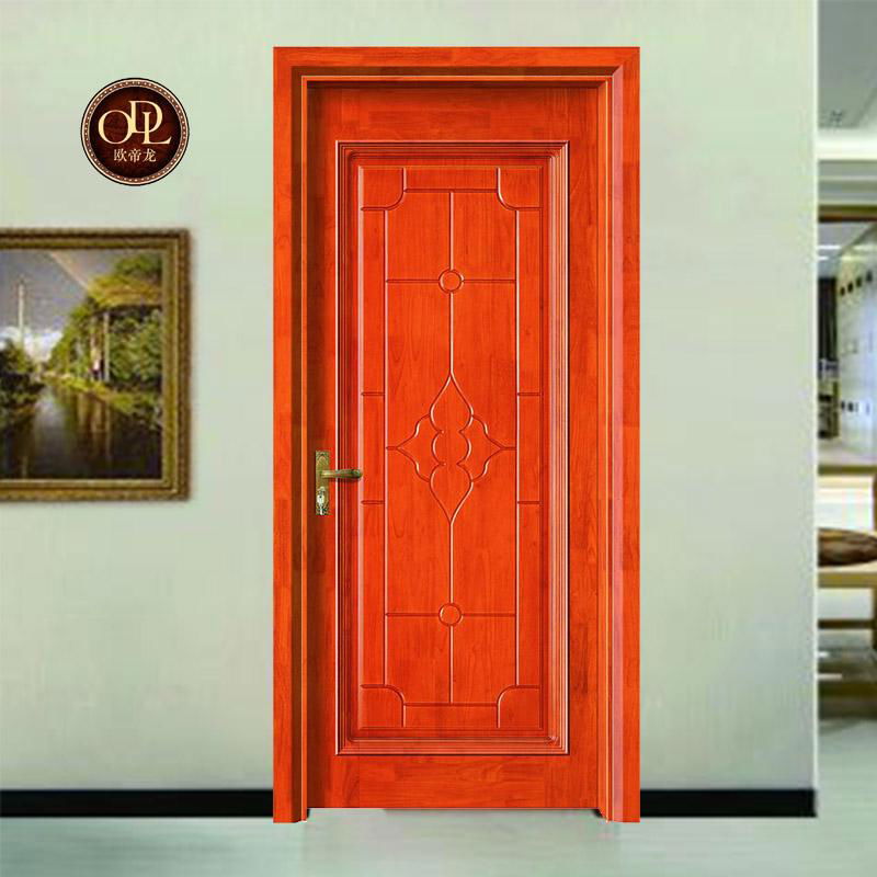 厂家直销油漆实木泰国橡木门平雕指接室内门房间门 2