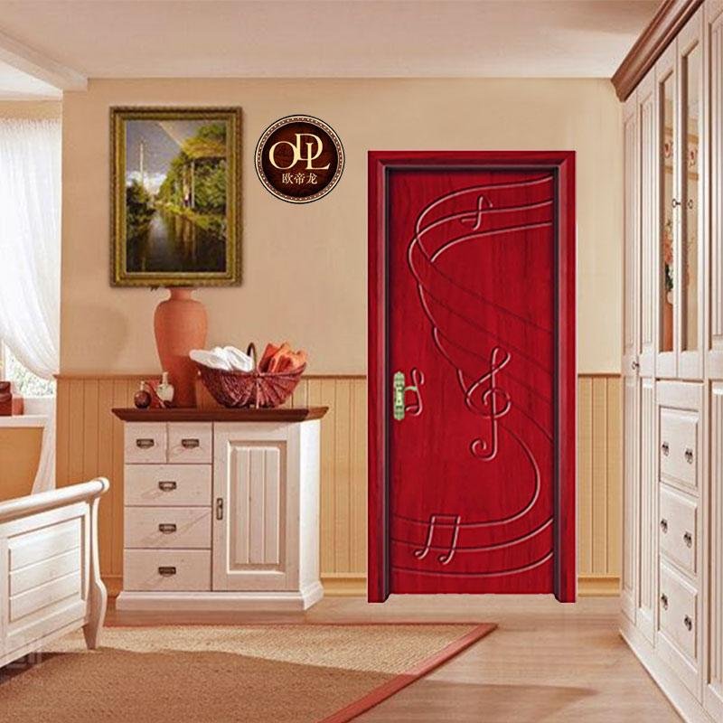佛山厂家直销平雕橡木门室内指接实木门整套房间油漆卧室门 5