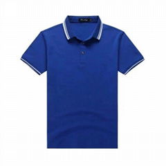 plain colors polyester cotton Short Sleeve custom logo polo t shirt