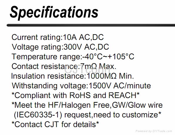 electronic connector write to board 4.5mm pitch CJTconn C1301 Connectors  3