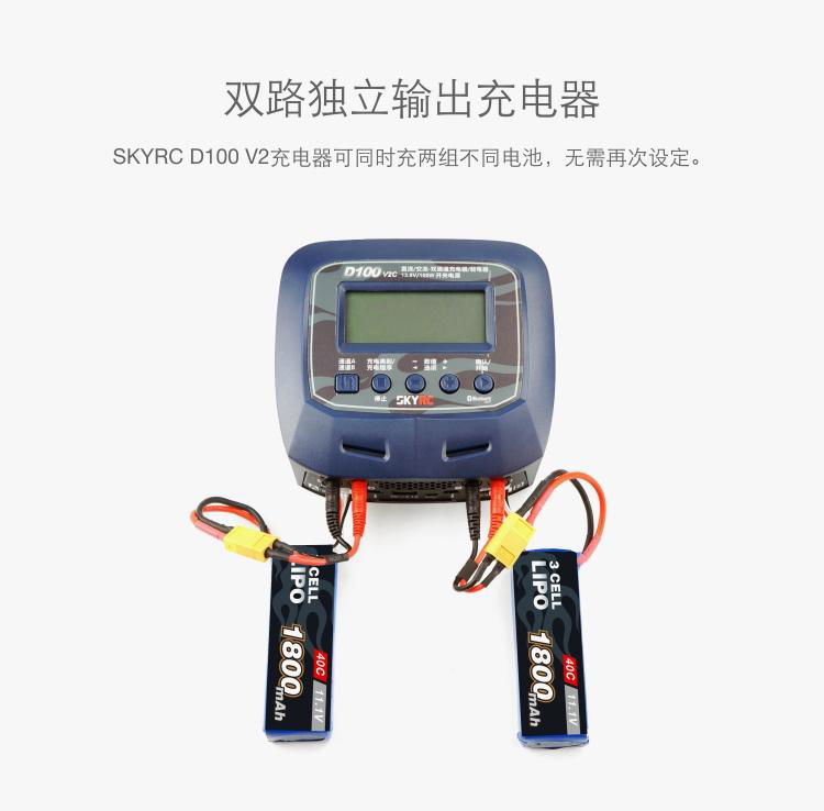 SKYRC D100 V2双路大功率智能平衡充电器 5