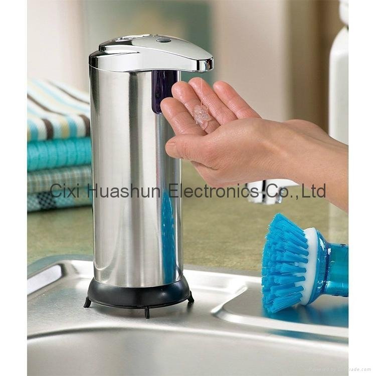 HUASHUN 250ml Stainless Steel automatic soap dispenser 2