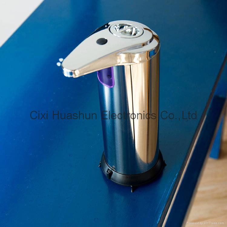 2015 HUASHUN 250ml Stainless Steel automatic liquid soap dispenser 4