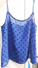 Printed Polka Dots Tank Tops for Women Camisoles Cami Dress Loose Fit Sleevel