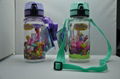 Children water botle wiht snap cap 