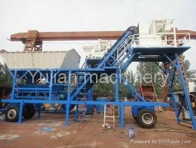 YHZS25  25m3/h mobile concrete batching plant