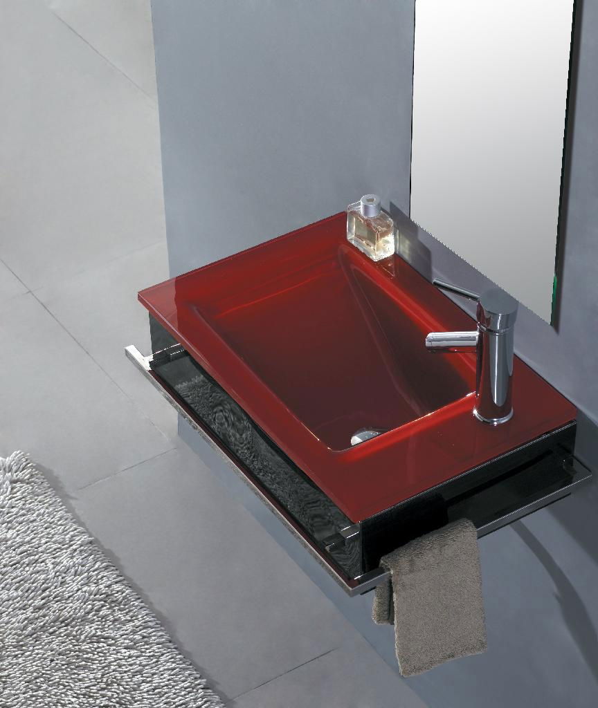 Glass basin glass washbasin glass vanity 5