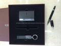 Leather key chain + PU card case, gift pen business suit 3