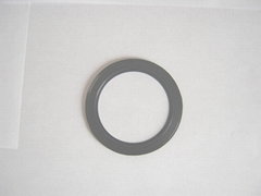 Rubber part adhered PTFE