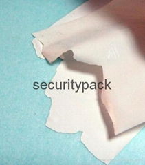 destructive label paper