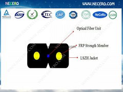 FTTH Indoor Drop cable GJXH 2core