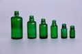 Blue Green glass drop dispensing bottle DIN PP 18MM