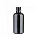 Black color glass bottle